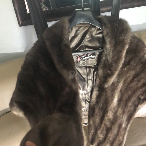 Vintage Genuine 3 Complete Mink Fur Collar Stole Wrap Scarf  Collared Genuine Mink Fur Shoulder Shawl